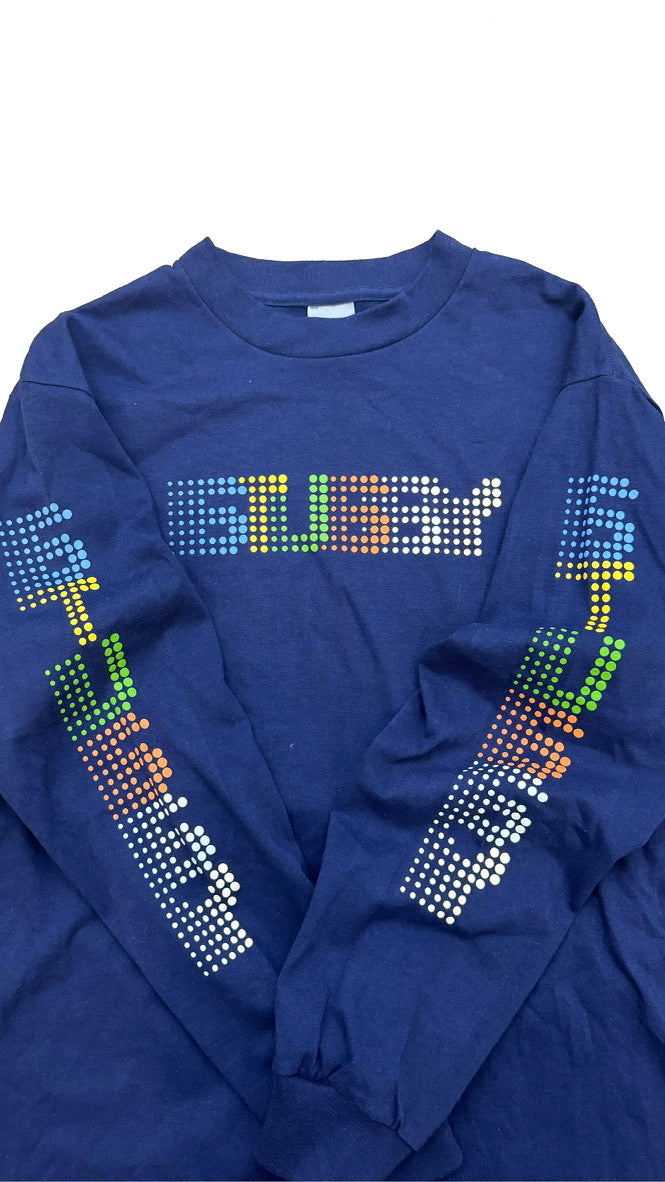 1990s STÜSSY PIXEL PRINT LONG SLEEVE (M)