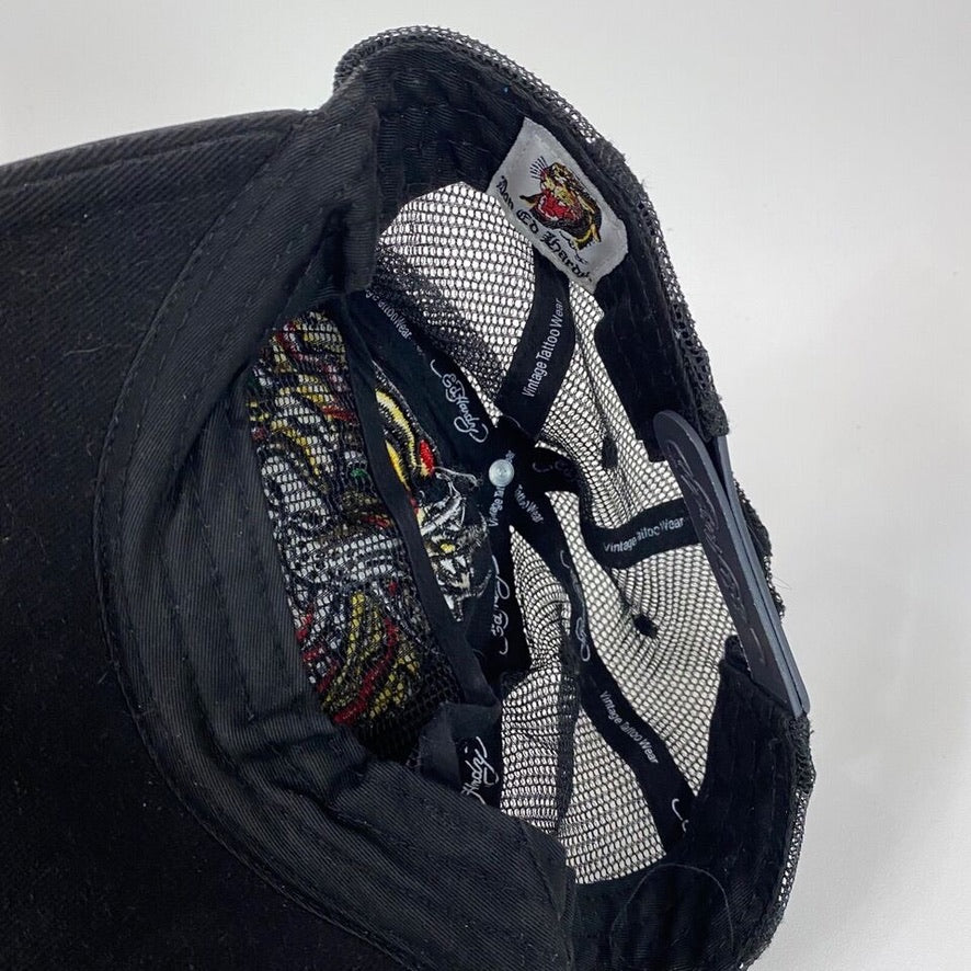 2000s ED HARDY TIGER GRAPHIC MESH TRUCKER HAT