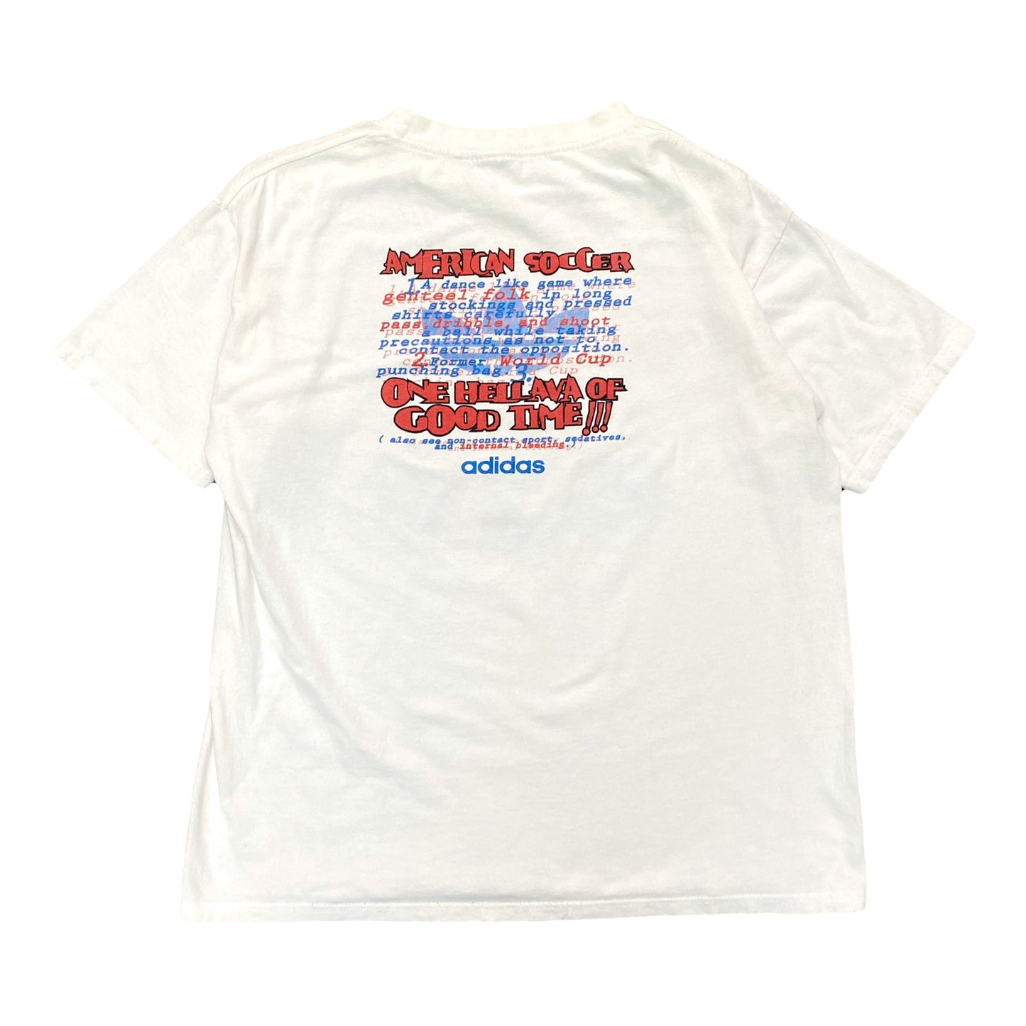 1990s ADIDAS AMERICAN SOCCER TEE (L)