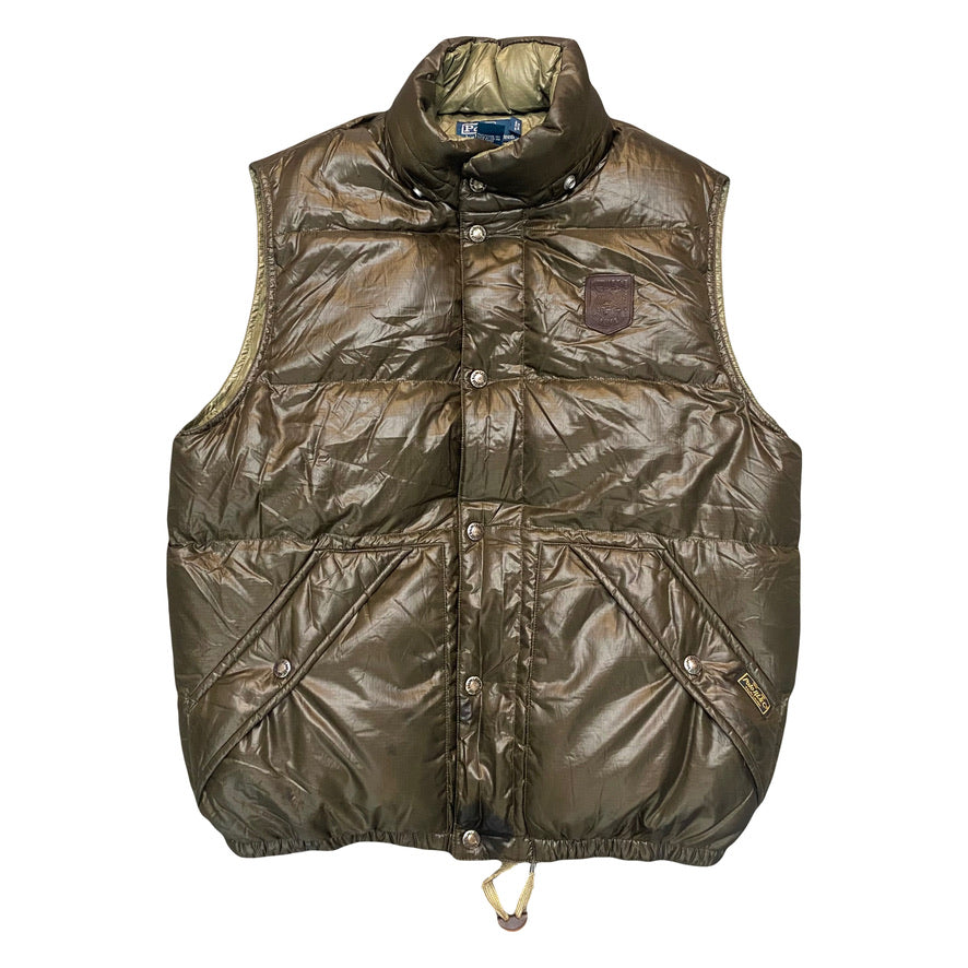1990s POLO RALPH LAUREN PUFFER VEST (M)