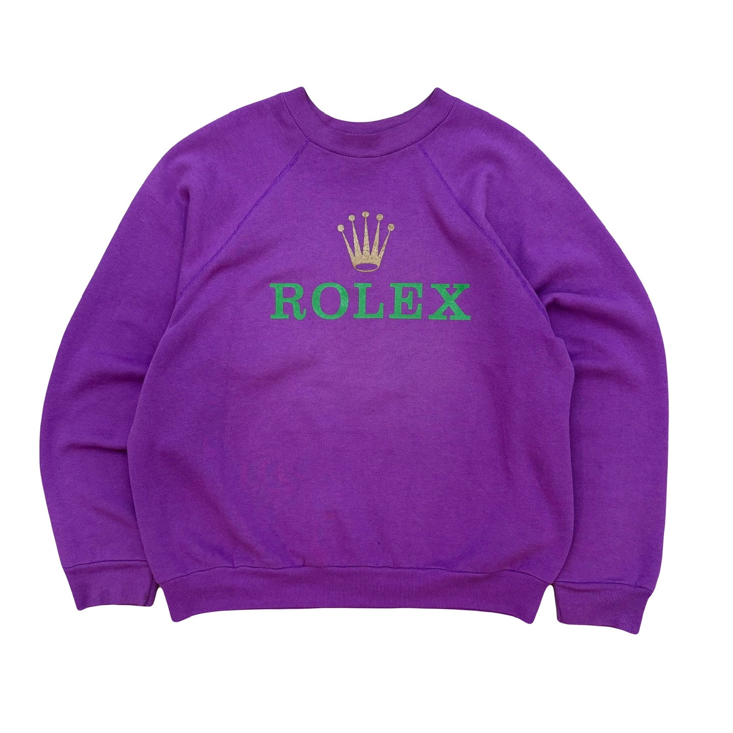 1990s ROLEX CROWN LOGO RAGLAN SWEATSHIRT (L)