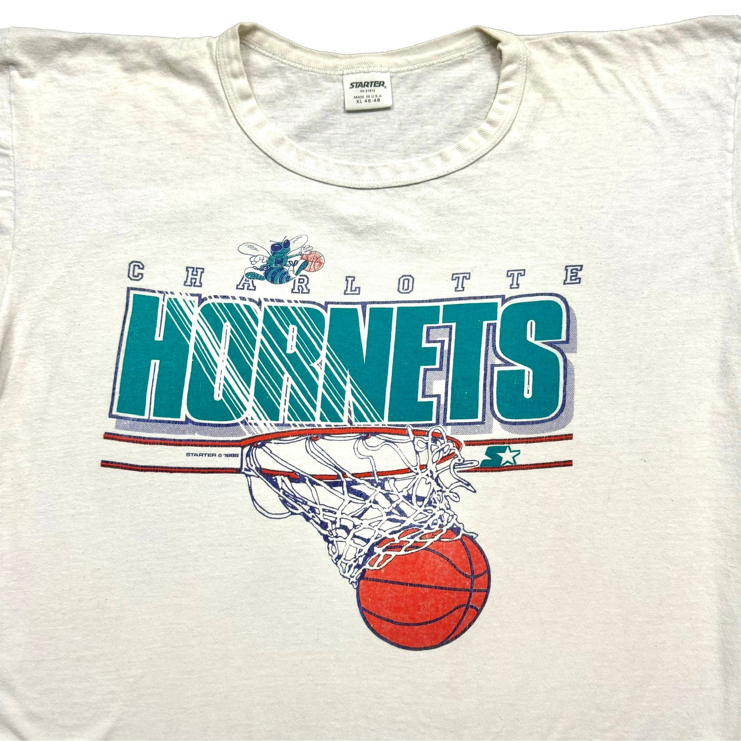 1980s CHARLOTTE HORNETS STARTER TEE (XL)