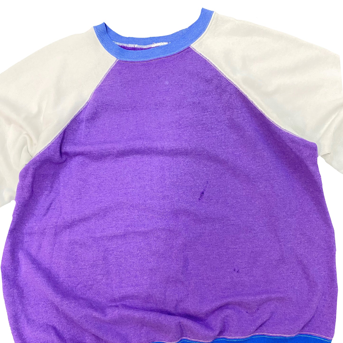 1980s COLOR BLOCK RAGLAN SWEATSHIRT (XL)