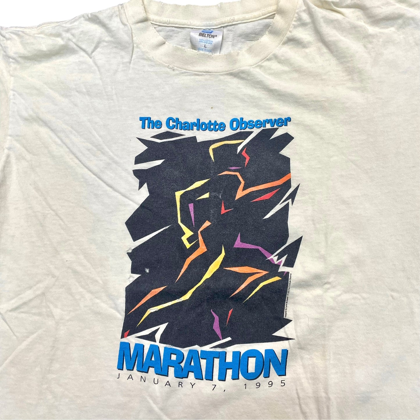 1995 CHARLOTTE MARATHON ABSTRACT TEE (L)