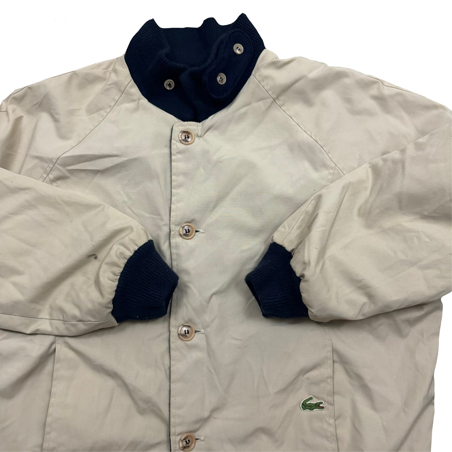 1980s LACOSTE REVERSIBLE BOBMER JACKET (L)