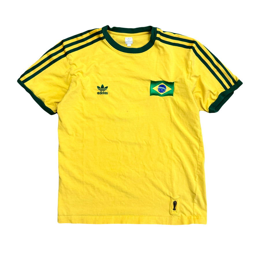 2000s BRAZIL ADIDAS WORLD CUP RETRO TEE (L)