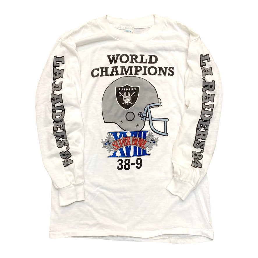 1984 LA RAIDERS SUPER BOWL CHAMPIONS LONG SLEEVE (M)