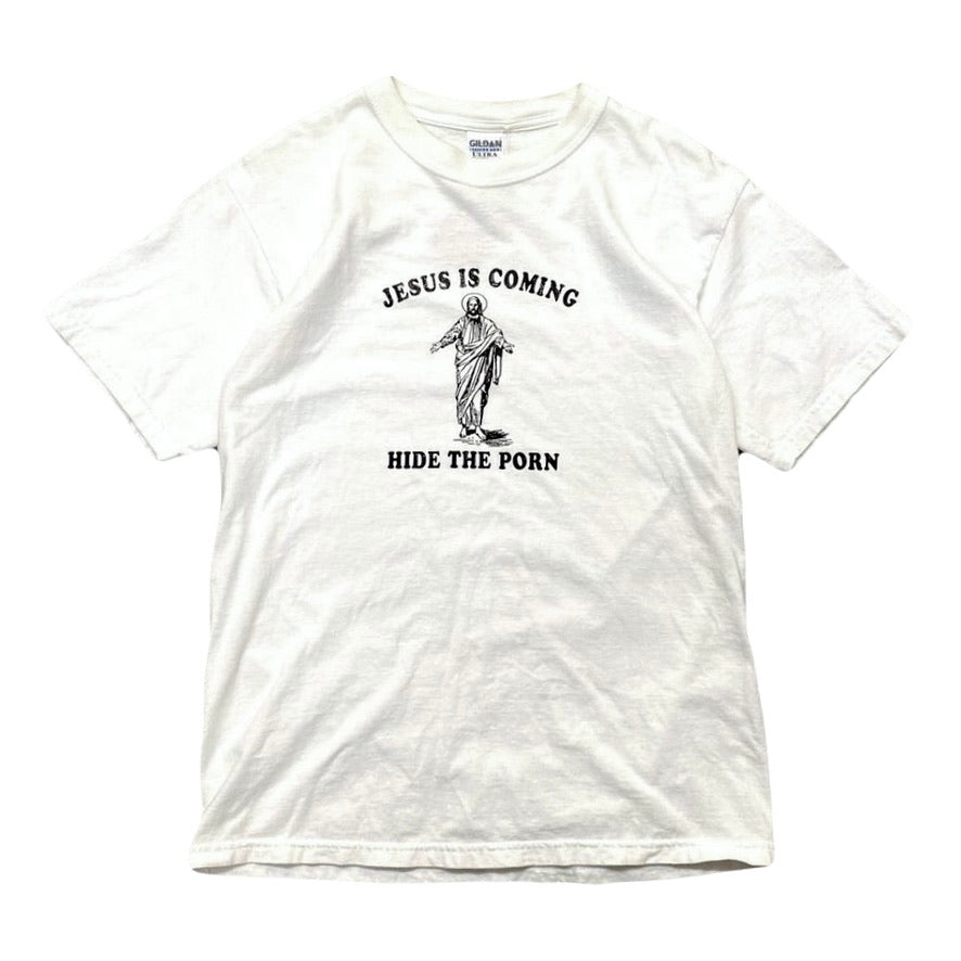 1990s JESUS IS COMING HIDE THE PORN TEE (M)