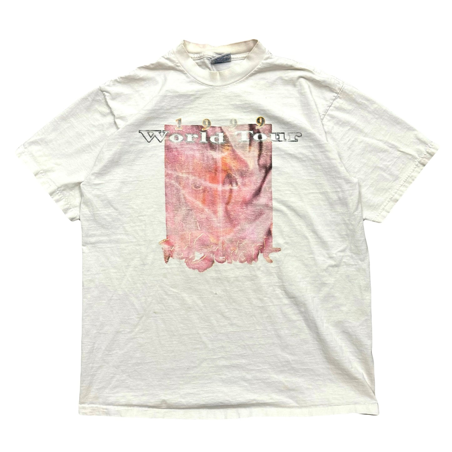 1999 ROD STEWART WORLD TOUR FADED BAND TEE (XL)