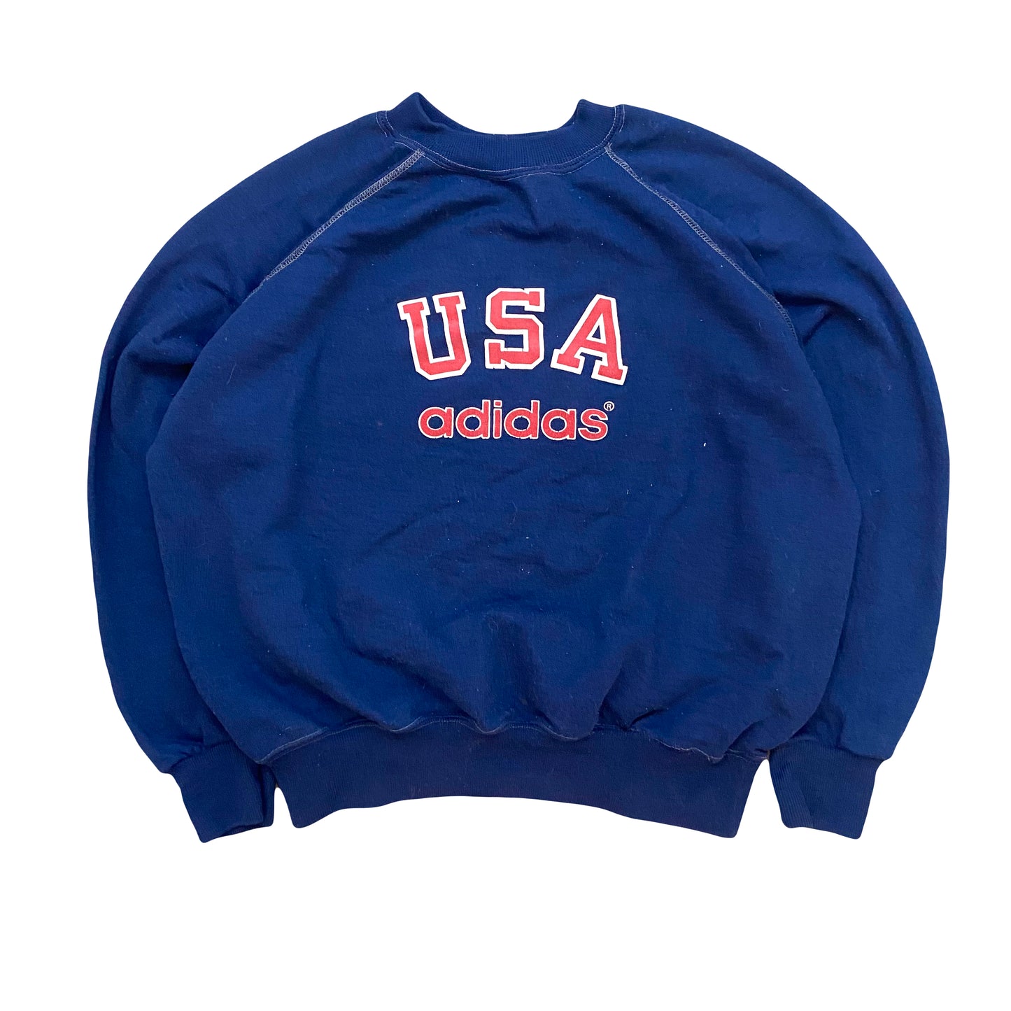 1980s ADIDAS USA RAGLAN BOXY SWEATSHIRT (L)