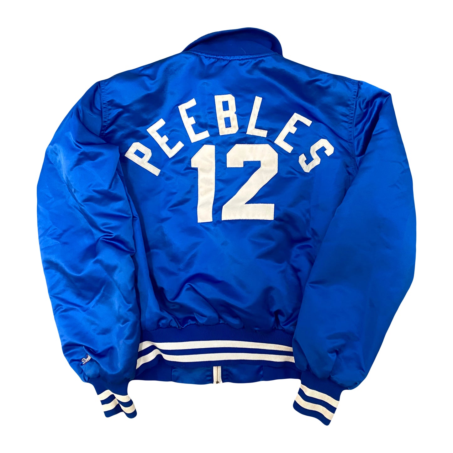 1980s LA DODGERS SATIN FUR LINED JACKET (L)