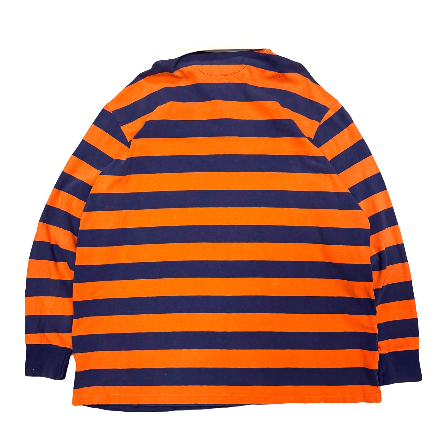 1990s POLO RALPH LAUREN STRIPED CANVAS RUGBY POLO (3XLT)