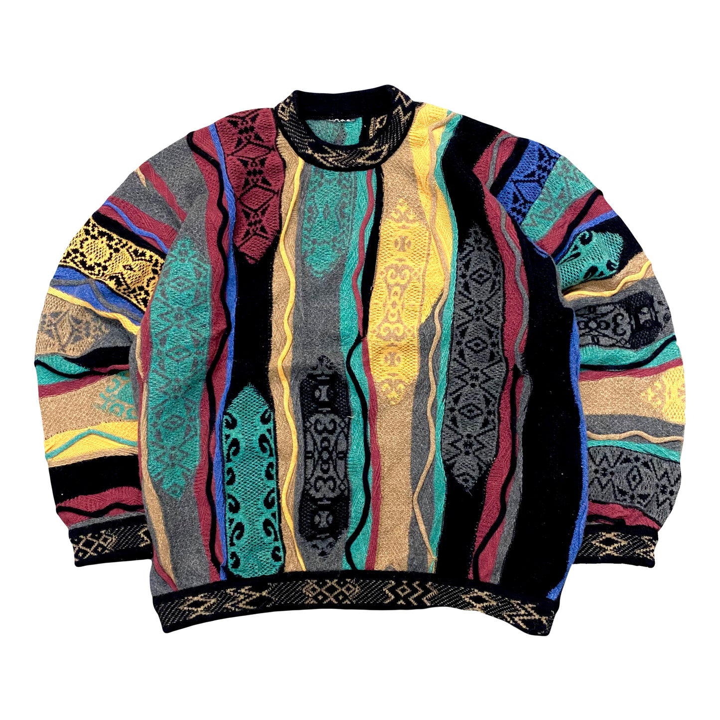 1990s COOGI CABLE KNIT SWEATER (XL)