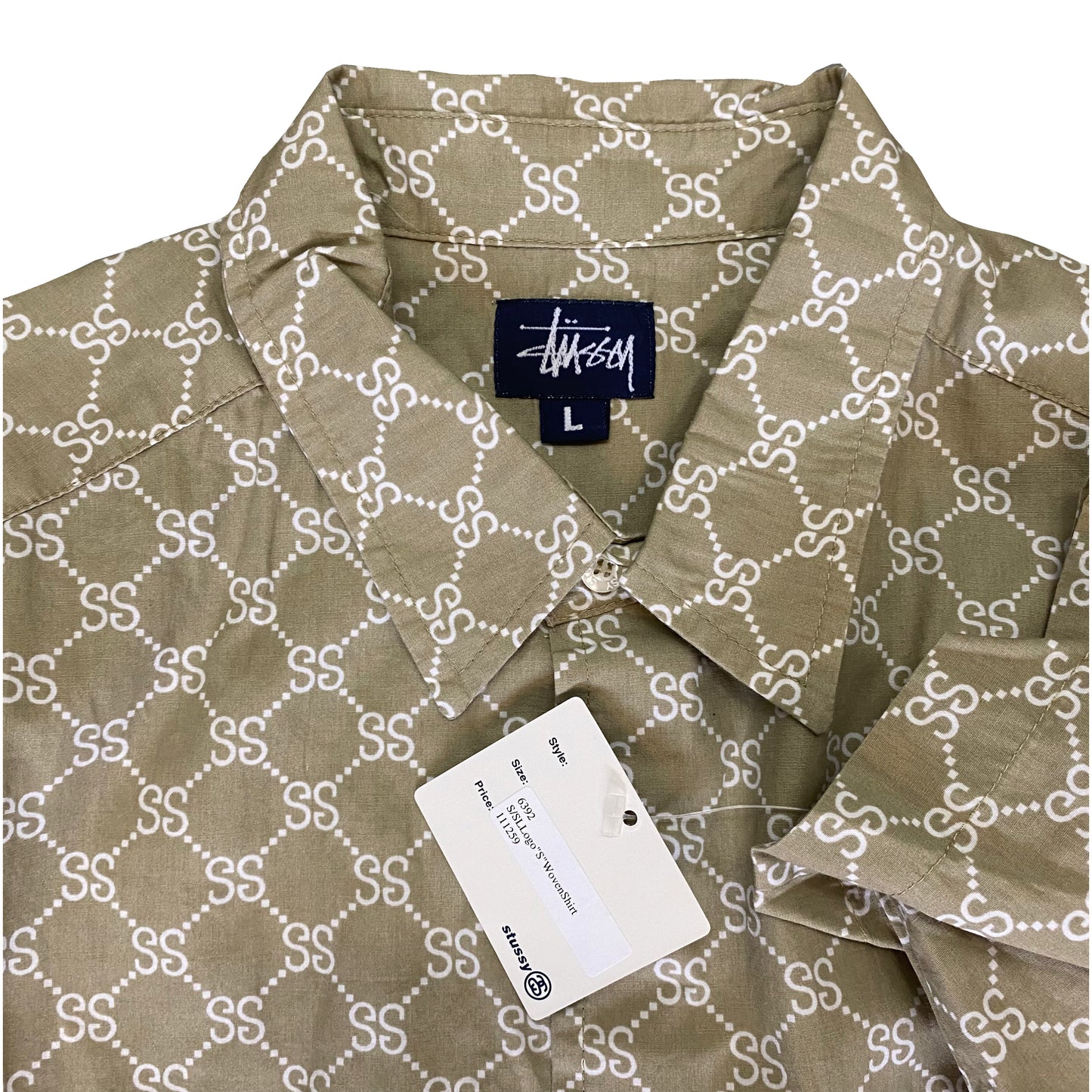 2000s STÜSSY DOUBLE "S" MONOGRAM SHIRT (L)