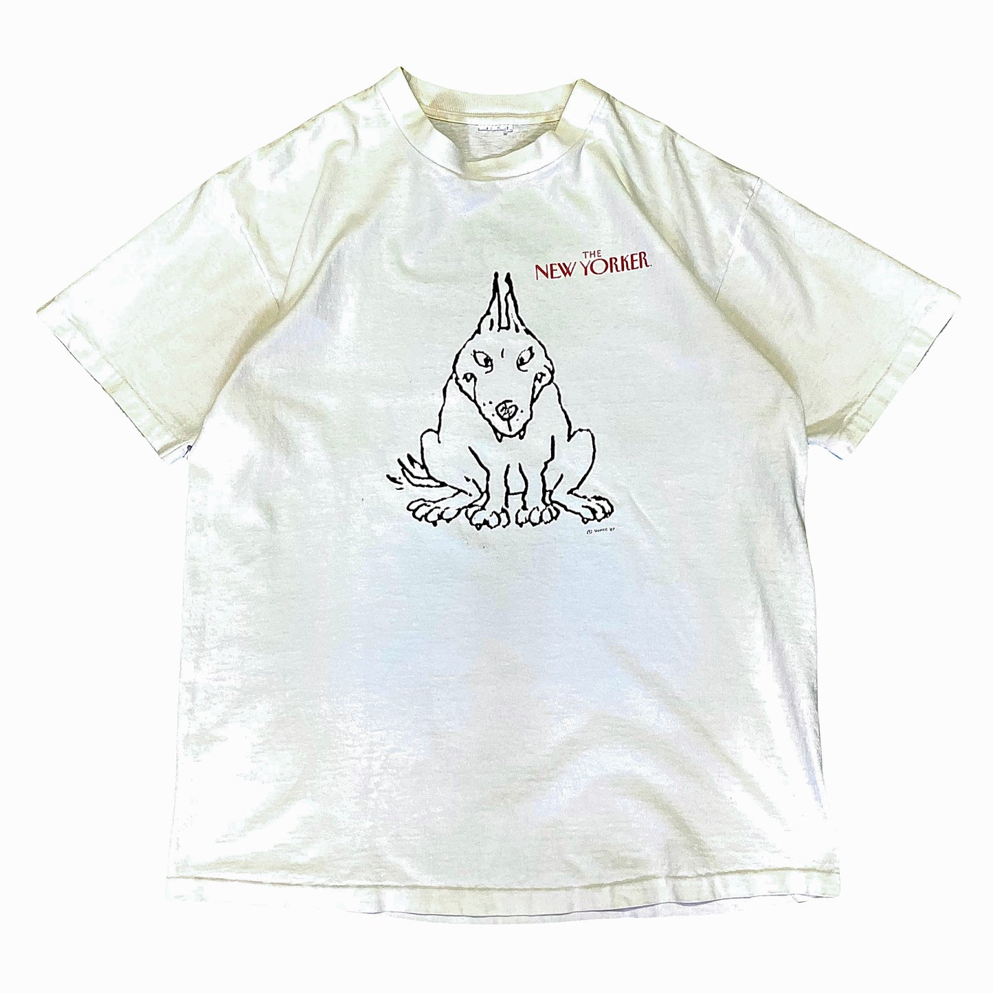 1980s THE NEW YORKER GEORGE BOOTH DOG TEE (L)