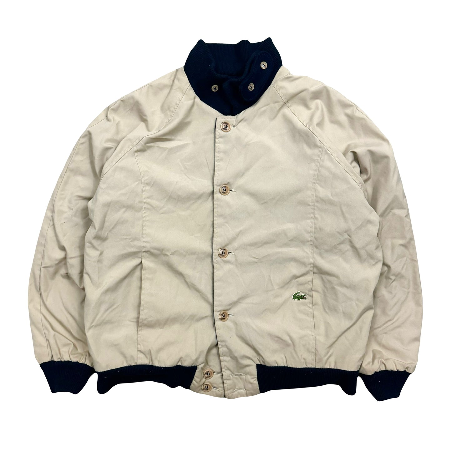 1980s LACOSTE REVERSIBLE BOBMER JACKET (L)
