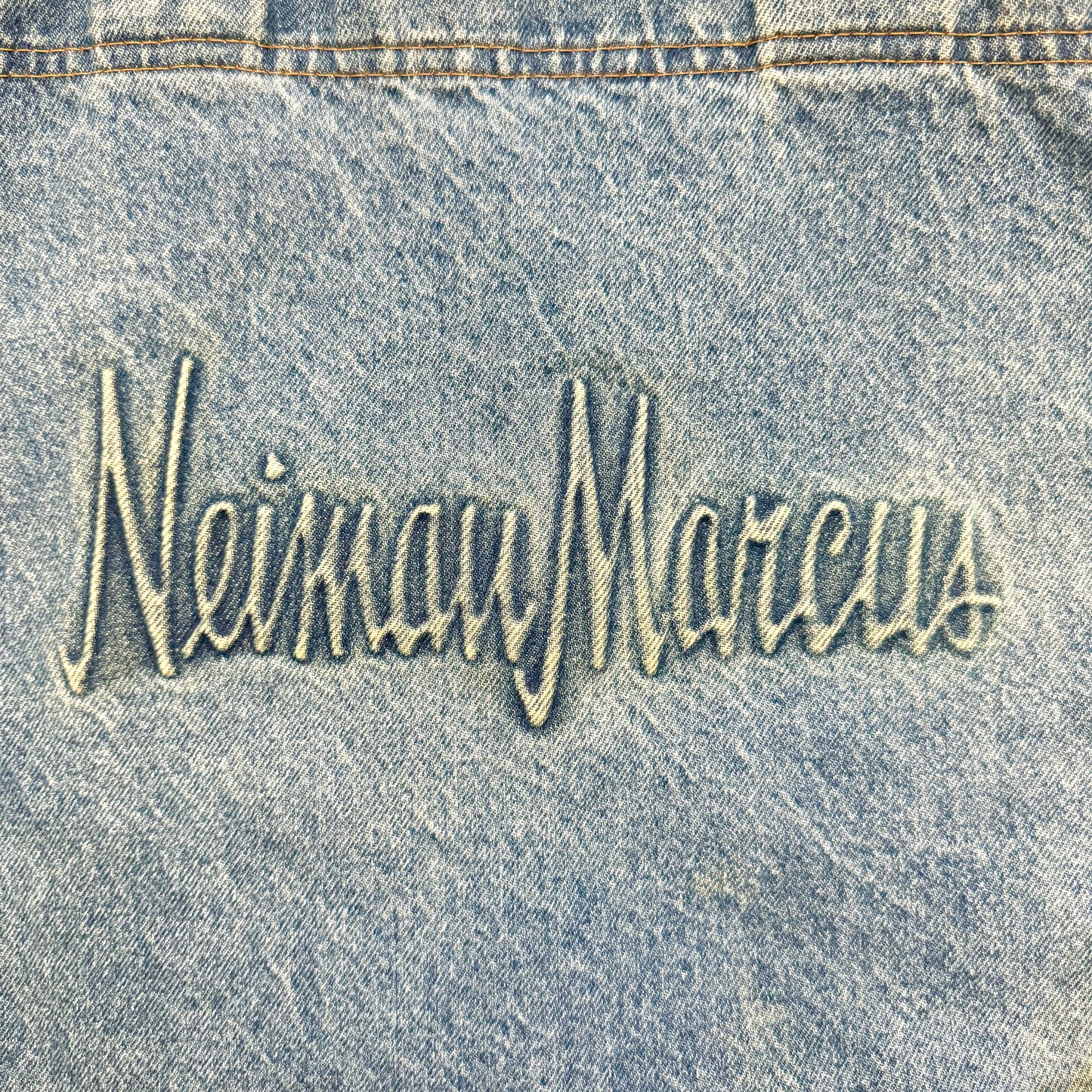1990s NEIMAN MARCUS DENIM TOTE BAG