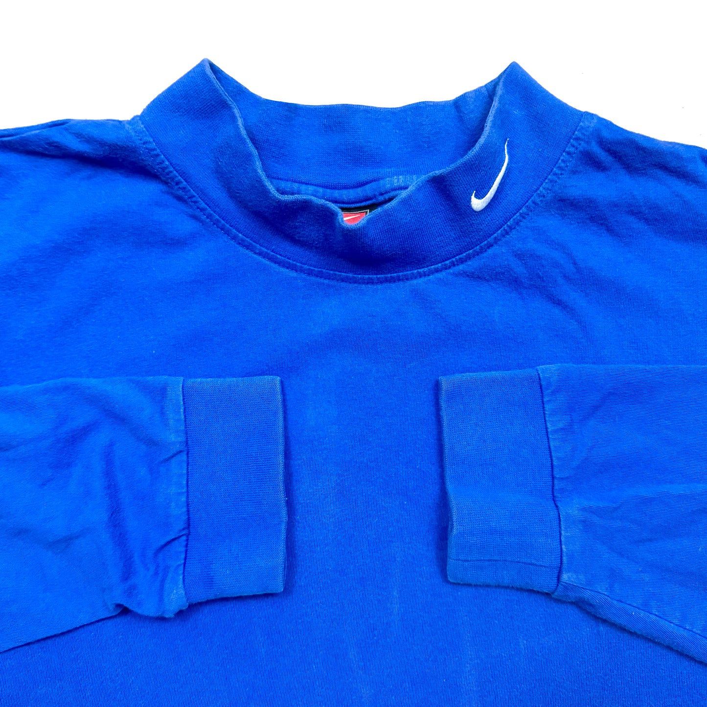 1990s NIKE TEAM MINI SWOOSH MOCK NECK L/S TEE (XXXL)