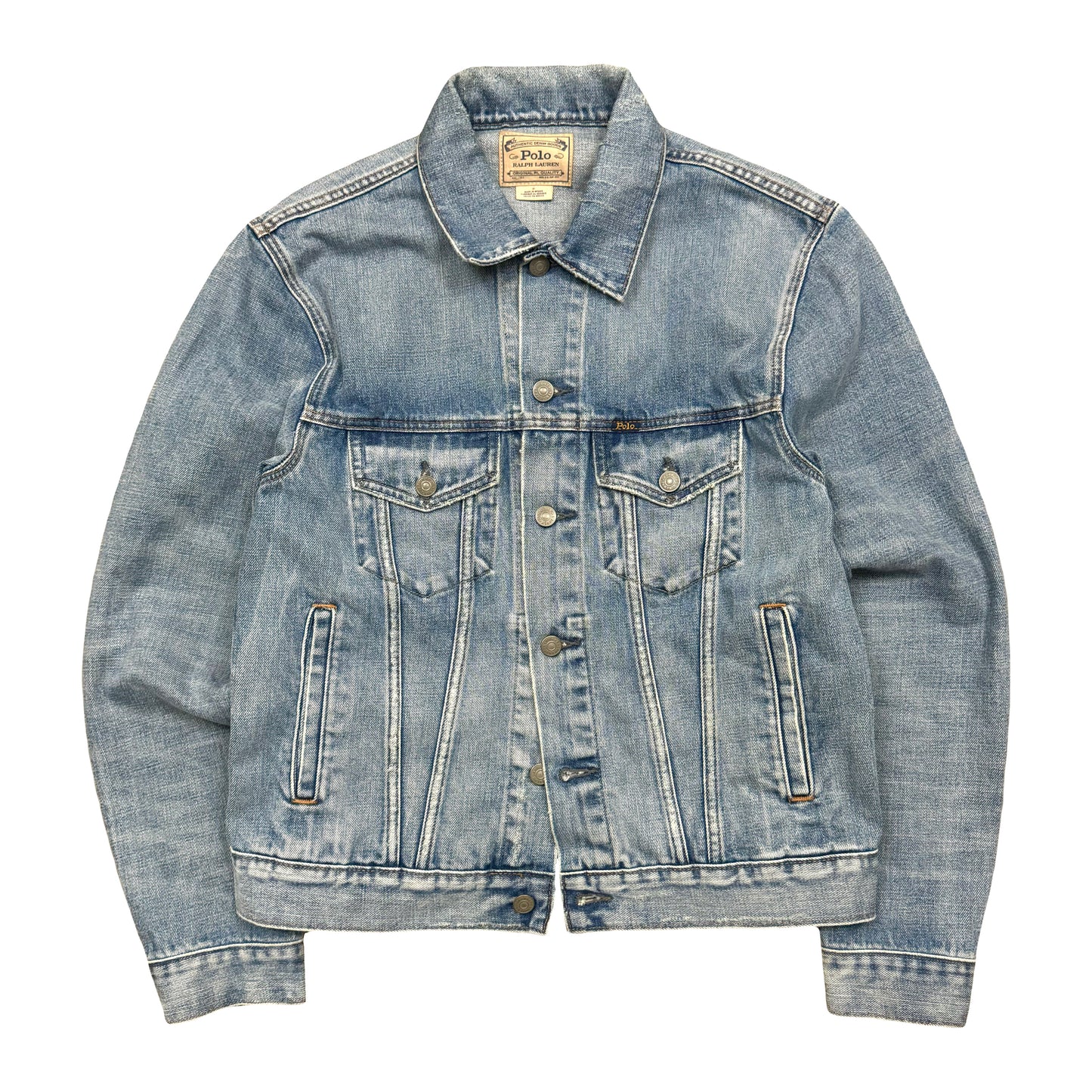 POLO RALPH LAUREN FADED TRUCKER DENIM JACKET (M)
