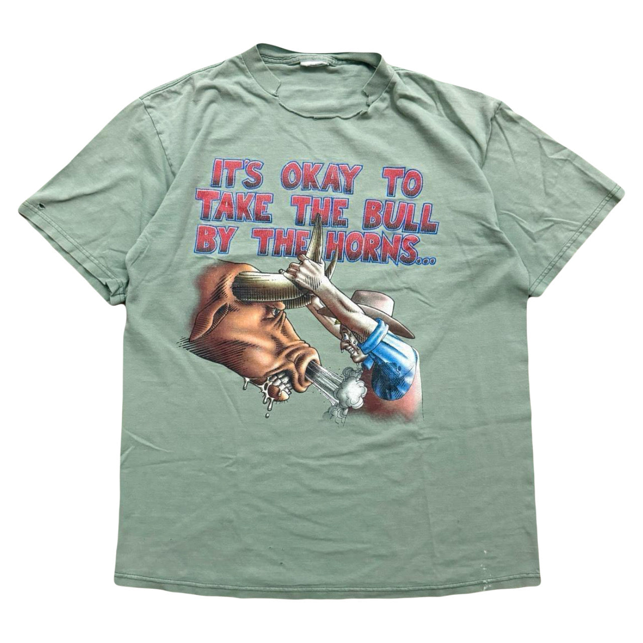 1990s GRAB THE BULL BY THE HORNS TEE (L)