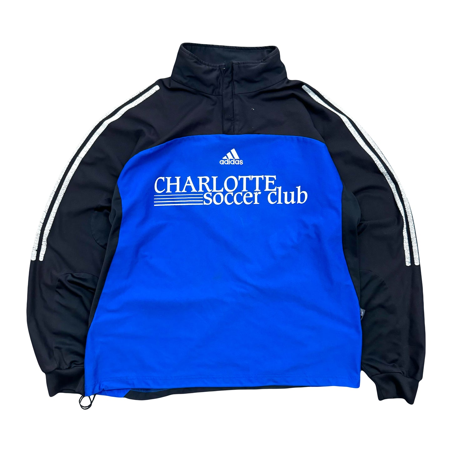 1990s CHARLOTTE ADIDAS SOCCER CLUB TRAINING 1/4 ZIP (XL)