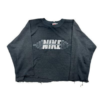 1980s NIKE DUMBBELL RAGLAN FADED SWEATSHIRT (XL)