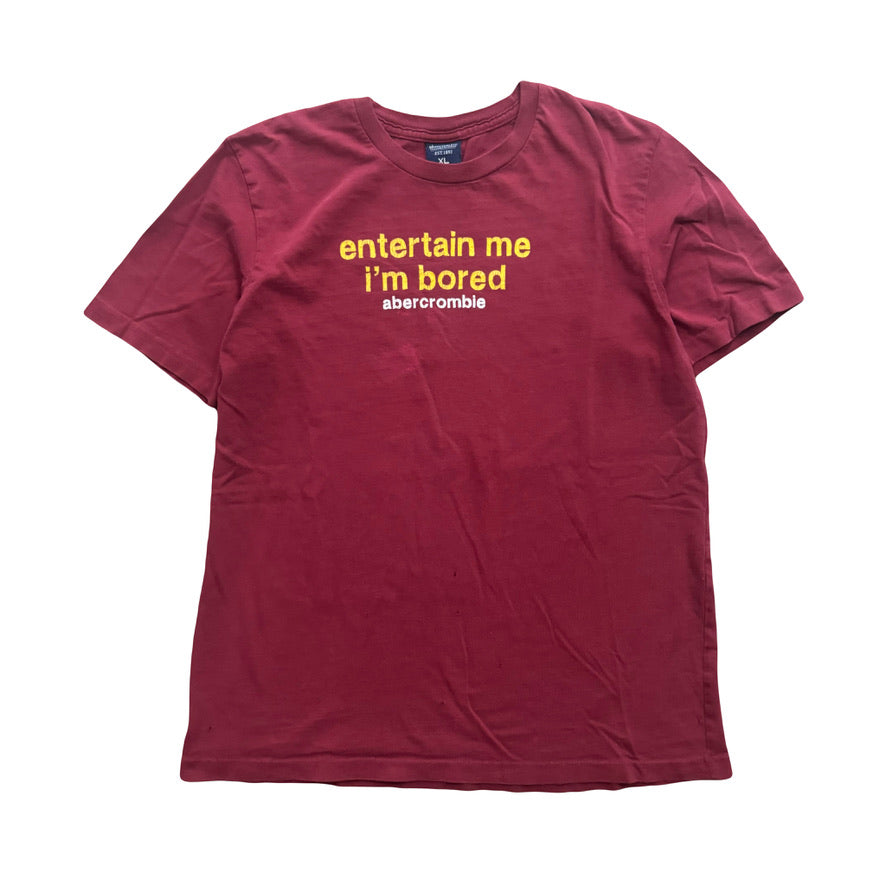 2000s ABERCROMBIE "ENTERTAIN ME I'M BORED" TEE (YOUTH XL)