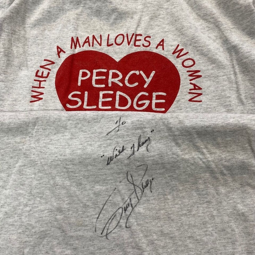 2000s PERCY SLEDGE WHEN A MAN LOVES A WOMEN SIGNED TEE (XL)