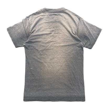 2000s THRASHED FADED GRAY BLANK POCKET TEE (S)