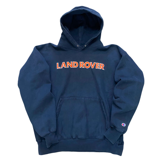 1990s LAND ROVER CHAMPION REVERSE WEAVE HOODIE (XL)