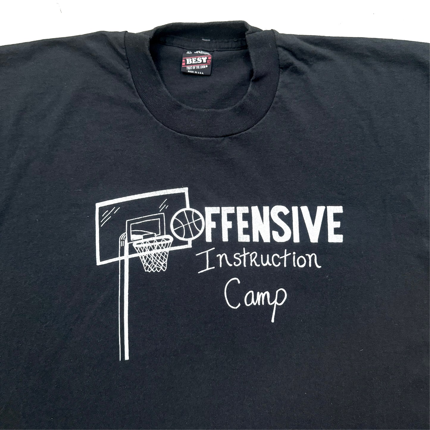 1990s OFFENSIVE INSTRUCTION CAMP BASKETBALL TEE (XL)