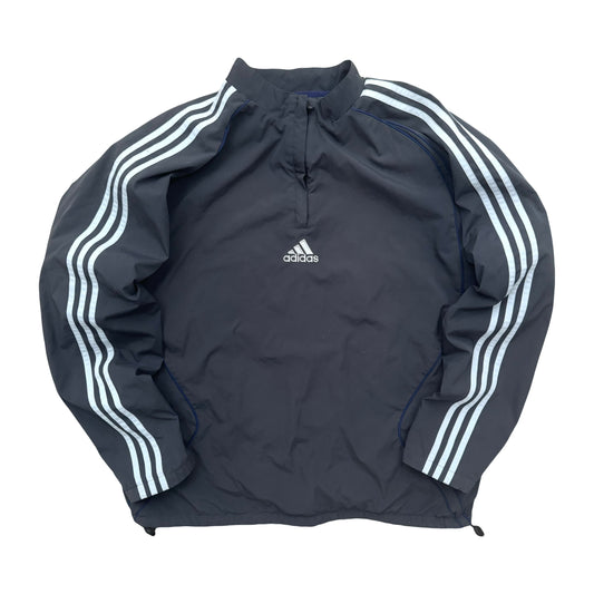 2000s ADIDAS TEAMGEIST REVERSIBLE 1/4 JACKET FLEECE (L)