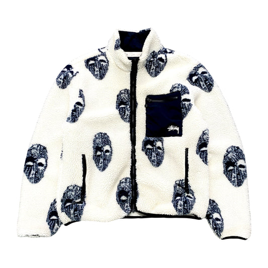 STÜSSY F/W'20 JACQUARD MASK DEEP PILE SHERPA FLEECE (XL)