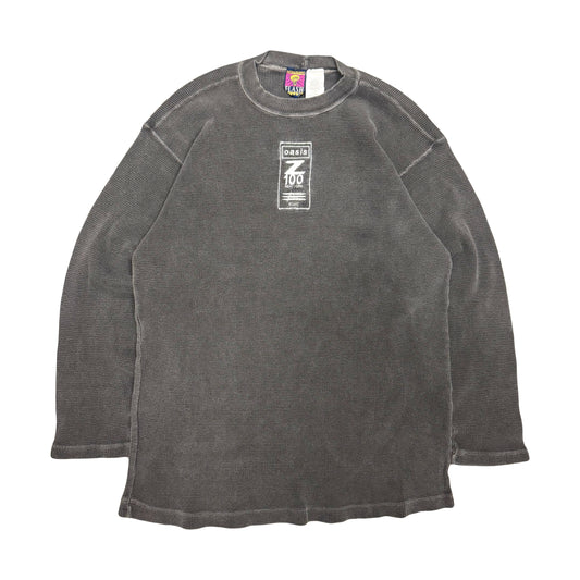1996 OASIS Z100 NY RADIO STATION CONCERT WAFFLE KNIT L/S TEE (XL)