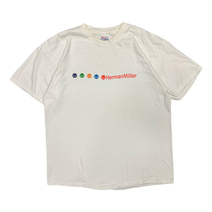 1990s HERMAN MILLER GRAPHIC LOGO MCM TEE (L)
