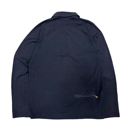 2000s PRADA RED TAB COLLARED 1/4 ZIP LIGHTWEIGHT PULLOVER (L)