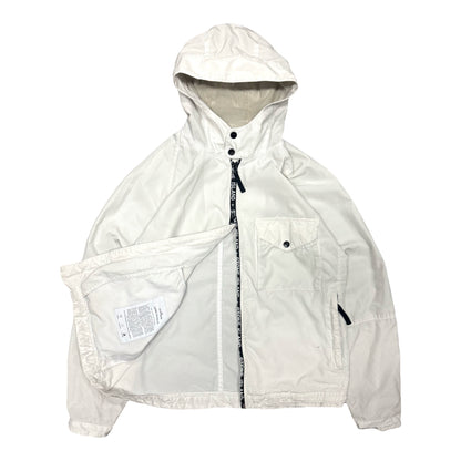 STONE ISLAND CUPRO NYLON-TC DOUBLE ZIP HOODED JACKET (M)