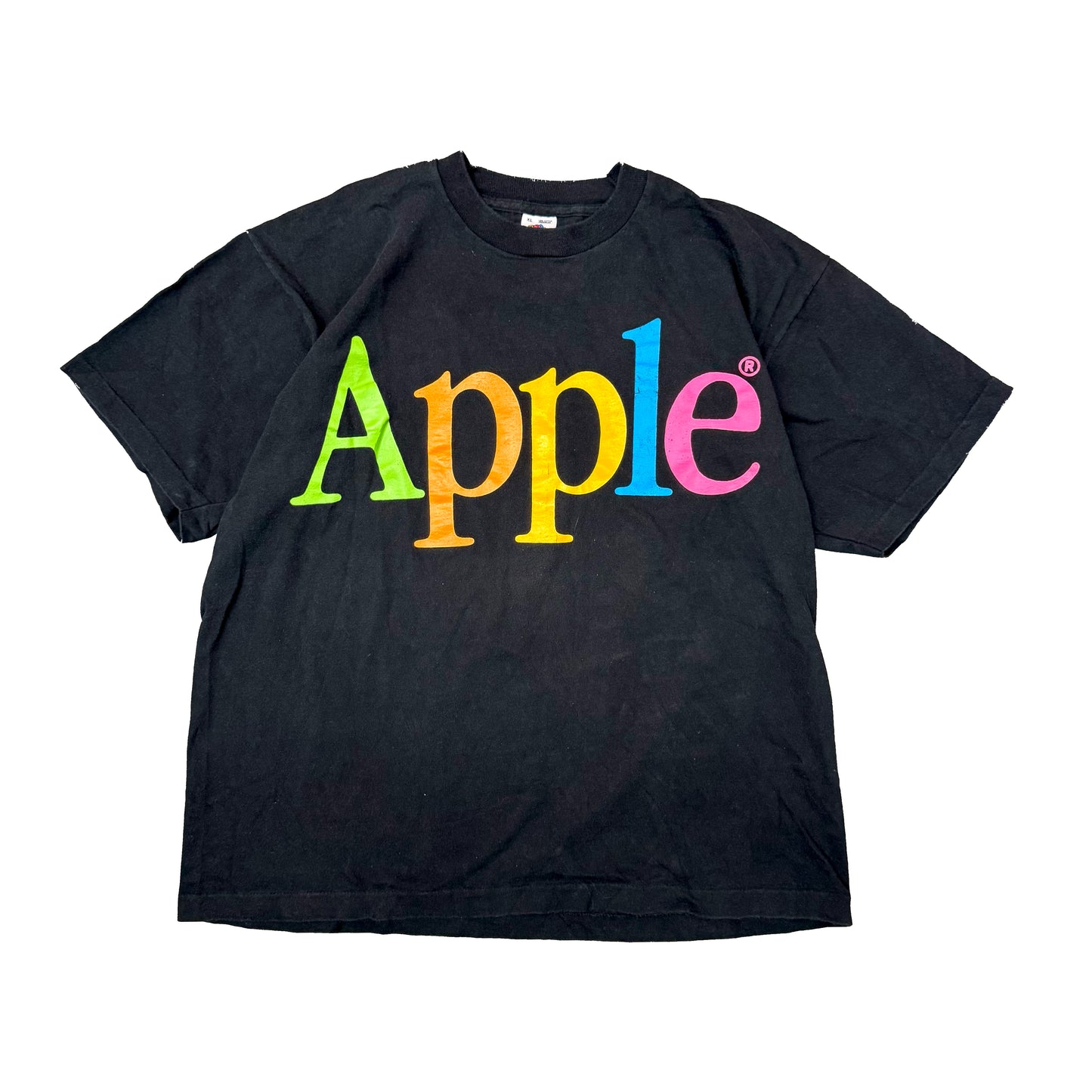 1990s APPLE RAINBOW SPELLOUT GRAPHIC TEE (XL)
