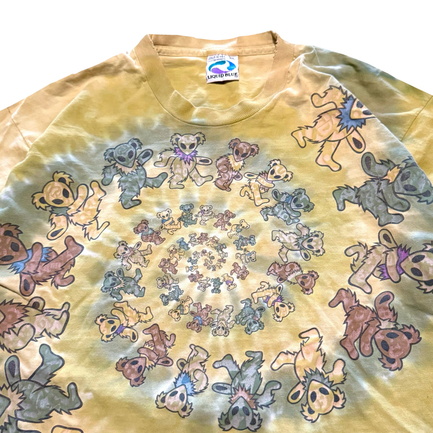 1996 GRATEFUL DEAD LIQUID BLUE DANCING ALIEN BEARS TEE (XL)